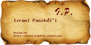 Izrael Paszkál névjegykártya