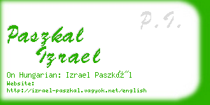 paszkal izrael business card